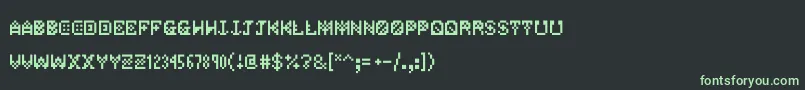フォントJetpackjoe – 黒い背景に緑の文字