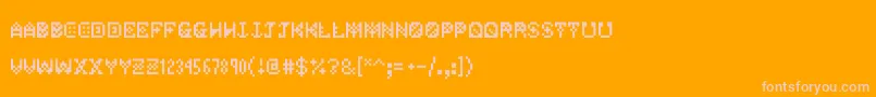 Jetpackjoe-Schriftart – Rosa Schriften auf orangefarbenem Hintergrund