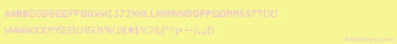 フォントJetpackjoe – ピンクのフォント、黄色の背景