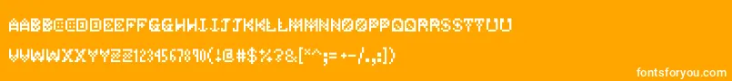 Jetpackjoe-Schriftart – Weiße Schriften auf orangefarbenem Hintergrund