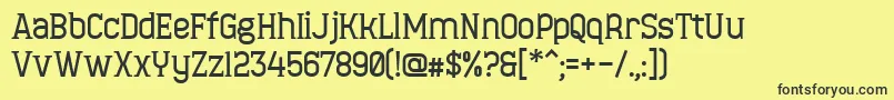 MinaeffEctBold Font – Black Fonts on Yellow Background