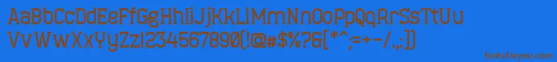 MinaeffEctBold Font – Brown Fonts on Blue Background