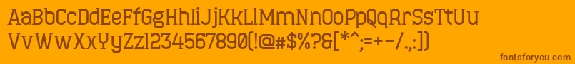 MinaeffEctBold Font – Brown Fonts on Orange Background