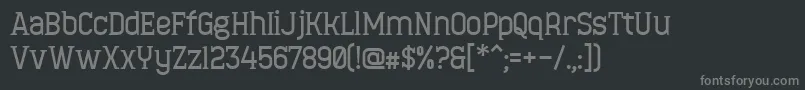 MinaeffEctBold Font – Gray Fonts on Black Background