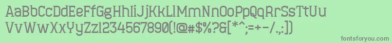MinaeffEctBold Font – Gray Fonts on Green Background
