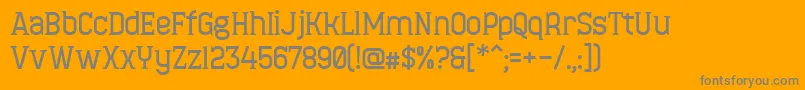 MinaeffEctBold Font – Gray Fonts on Orange Background
