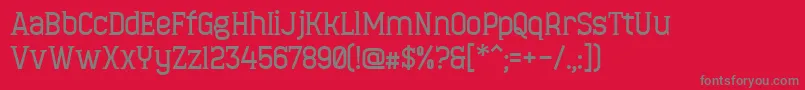 MinaeffEctBold Font – Gray Fonts on Red Background