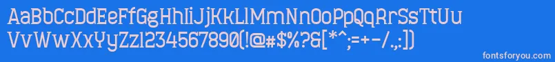MinaeffEctBold Font – Pink Fonts on Blue Background