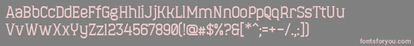 Шрифт MinaeffEctBold – розовые шрифты на сером фоне