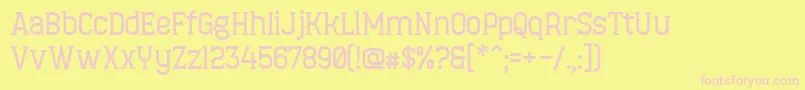 MinaeffEctBold Font – Pink Fonts on Yellow Background