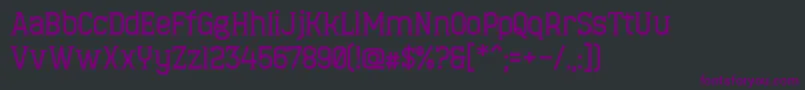 フォントMinaeffEctBold – 黒い背景に紫のフォント