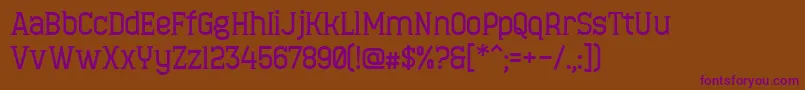 Шрифт MinaeffEctBold – фиолетовые шрифты на коричневом фоне