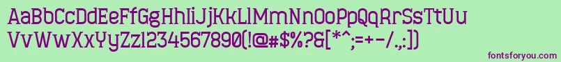 MinaeffEctBold-fontti – violetit fontit vihreällä taustalla