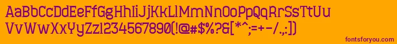 MinaeffEctBold Font – Purple Fonts on Orange Background