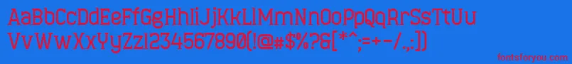 MinaeffEctBold Font – Red Fonts on Blue Background