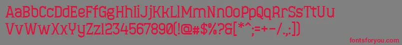 MinaeffEctBold Font – Red Fonts on Gray Background