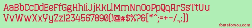 MinaeffEctBold-fontti – punaiset fontit vihreällä taustalla
