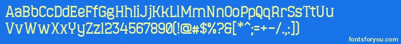 MinaeffEctBold Font – Yellow Fonts on Blue Background