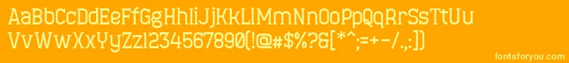 MinaeffEctBold Font – Yellow Fonts on Orange Background
