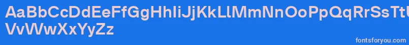 Analogue65medium Font – Pink Fonts on Blue Background
