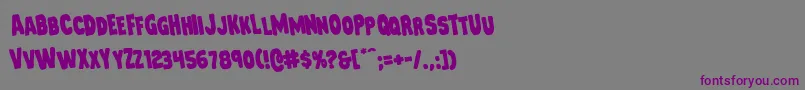 Шрифт Mysterymobilerotate – фиолетовые шрифты на сером фоне