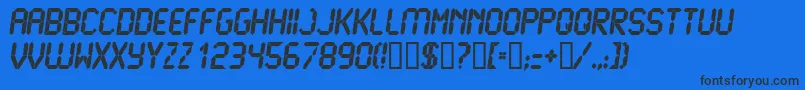 LiquidcrystalExbolditalic Font – Black Fonts on Blue Background