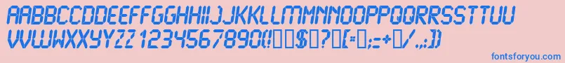 LiquidcrystalExbolditalic Font – Blue Fonts on Pink Background