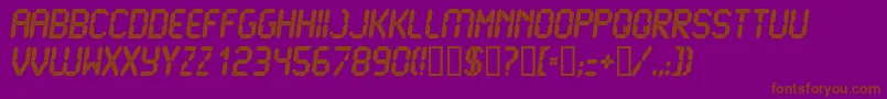 LiquidcrystalExbolditalic Font – Brown Fonts on Purple Background