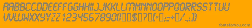 LiquidcrystalExbolditalic Font – Gray Fonts on Orange Background