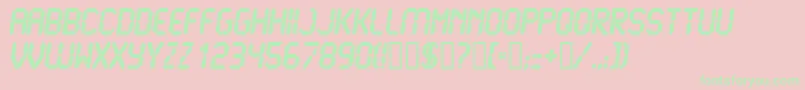 LiquidcrystalExbolditalic Font – Green Fonts on Pink Background