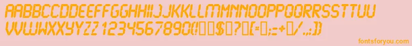 LiquidcrystalExbolditalic Font – Orange Fonts on Pink Background