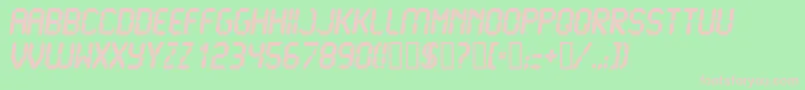 フォントLiquidcrystalExbolditalic – 緑の背景にピンクのフォント