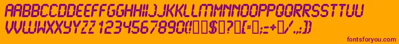 LiquidcrystalExbolditalic Font – Purple Fonts on Orange Background