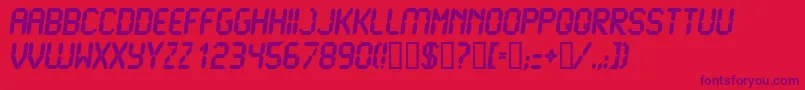 Lisätietoja LiquidcrystalExbolditalic-fontista LiquidcrystalExbolditalic-fontti – violetit fontit punaisella taustalla
