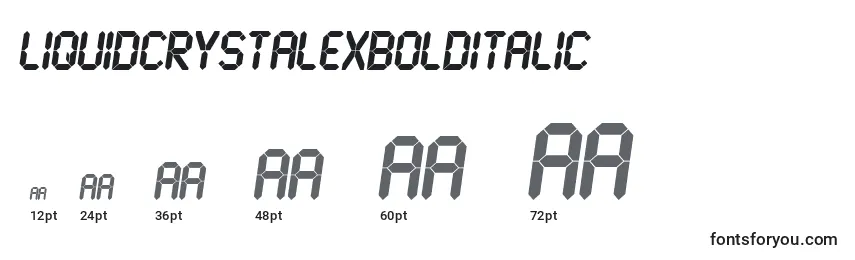 Размеры шрифта LiquidcrystalExbolditalic