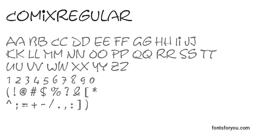ComixRegular font – alphabet, numbers, special characters