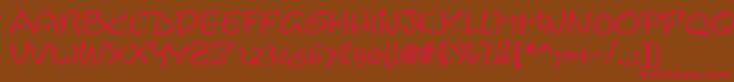 ComixRegular Font – Red Fonts on Brown Background