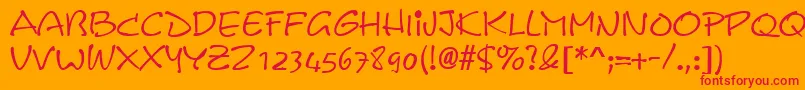fuente ComixRegular – Fuentes Rojas Sobre Fondo Naranja