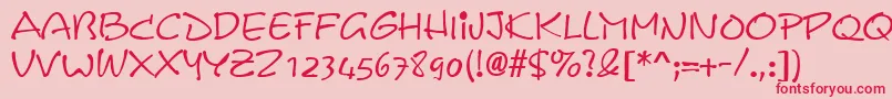 ComixRegular Font – Red Fonts on Pink Background