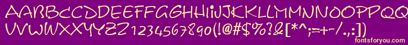 ComixRegular Font – Yellow Fonts on Purple Background