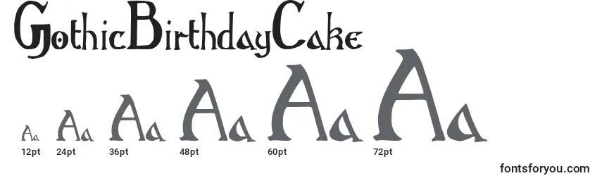 GothicBirthdayCake (83972) Font Sizes