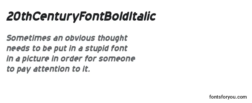 20thCenturyFontBoldItalic Font