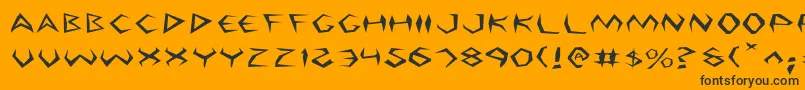 ArgosyExpanded Font – Black Fonts on Orange Background