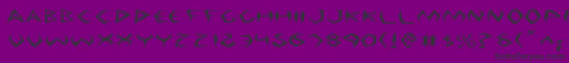 ArgosyExpanded-Schriftart – Schwarze Schriften auf violettem Hintergrund