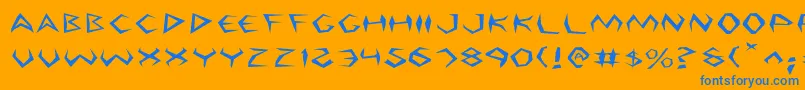 ArgosyExpanded Font – Blue Fonts on Orange Background