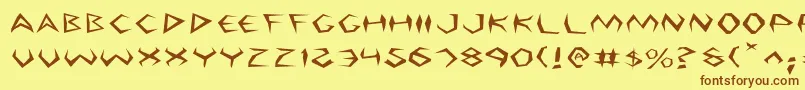 ArgosyExpanded Font – Brown Fonts on Yellow Background