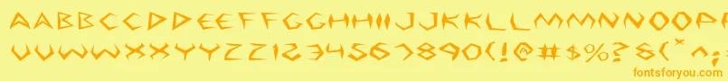 ArgosyExpanded Font – Orange Fonts on Yellow Background