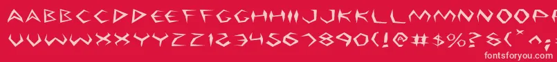 ArgosyExpanded Font – Pink Fonts on Red Background