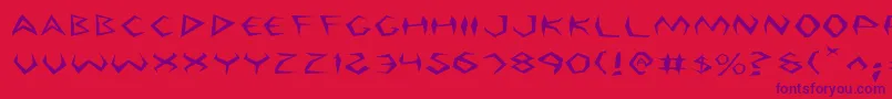 ArgosyExpanded Font – Purple Fonts on Red Background