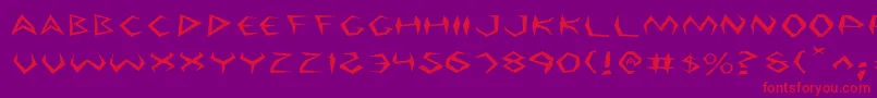 ArgosyExpanded-Schriftart – Rote Schriften auf violettem Hintergrund